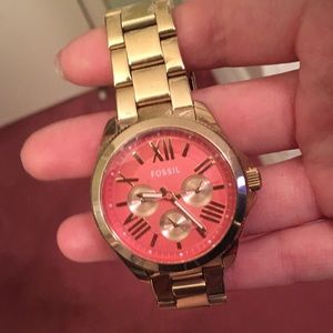 Fossil gold watch